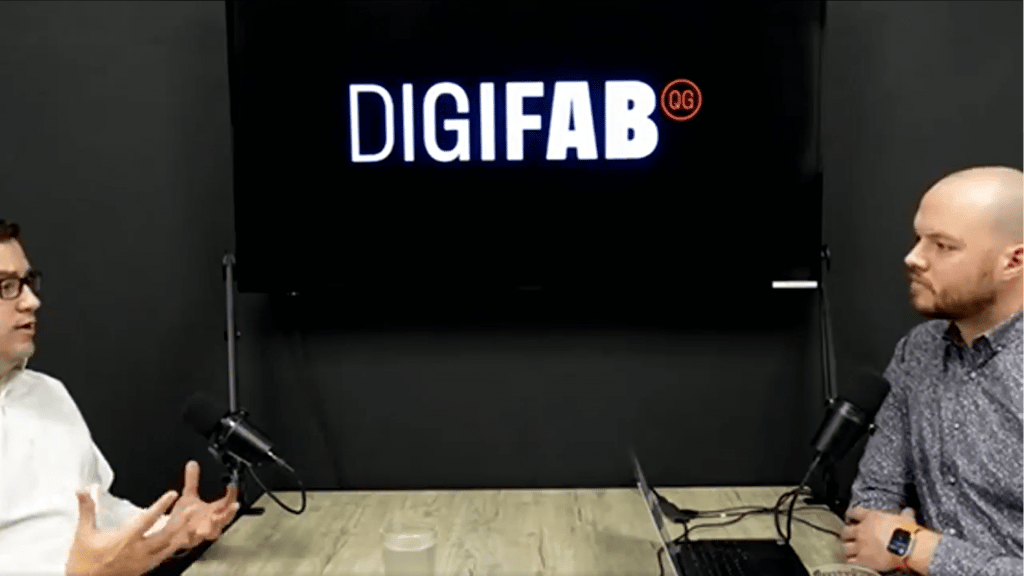 Alexandre Dubé talking at the Digifab podcast